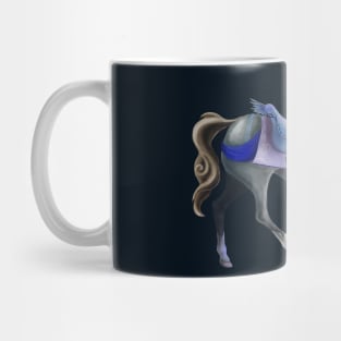Silver Carousel Horse with Wing Adornments Mug